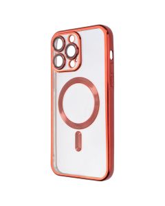 Чехол накладка для iPhone 14 Pro Max Luxury Transparent MS Красный (Red)