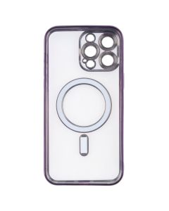 Чехол накладка для iPhone 15 Pro Max Luxury Transparent MS Фиолетовый (Purple)