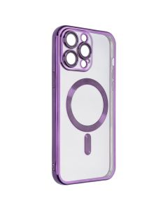 Чехол накладка для iPhone 15 Pro Max Luxury Transparent MS Фиолетовый (Purple)