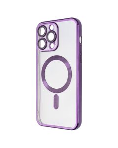 Чехол накладка для iPhone 15 Pro Max Luxury Transparent MS Фиолетовый (Purple)