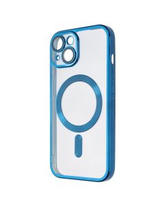 Чехол-накладка для iPhone 15 Luxury Transparent MS Синий (Blue)