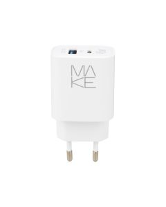 Зарядний пристрій Make (1USB + 1USB-C) 45W Білий (White)