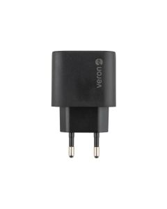 Зарядний пристрій Veron TC-U15 (1USB+1USB-C) QC3.0 20W Чорний (Black)