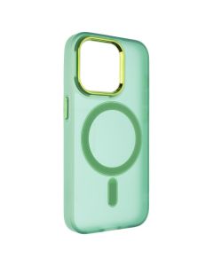 Чехол-накладка для iPhone 15 Pro TPU+PC Lily MagSafe Зеленый (Армейский Зеленый)