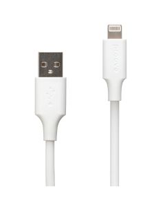 USB кабель Proove Striped Silicone Lightning 1м Белый
