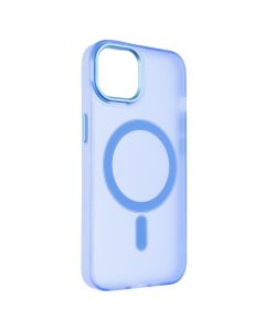 Чохол накладка для iPhone 14 DM Translucent Color MagSafe Синя (Blue)