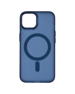 Чохол накладка для iPhone 14 DM Translucent Color MagSafe Синя (Dark Blue)