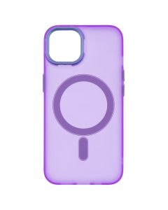 Чохол накладка для iPhone 14 DM Translucent Color MagSafe Фіолетова (Violet)