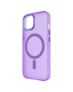 Чохол накладка для iPhone 14 DM Translucent Color MagSafe Фіолетова (Violet)