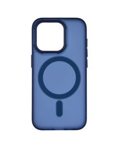 Чохол накладка для iPhone 15 Pro DM Translucent Color MagSafe Синя (Dark Blue)
