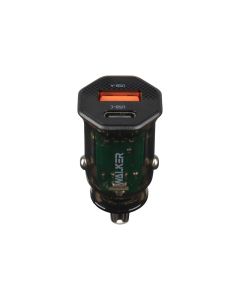 Автомобільний зарядний пристрій Walker WCR-61 PD 310W/QC3.0 24W Прозорий (Transparent)