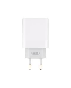 Зарядний пристрій XO L64 (1USB+1USB-C) 20W QC+PD Білий (White)