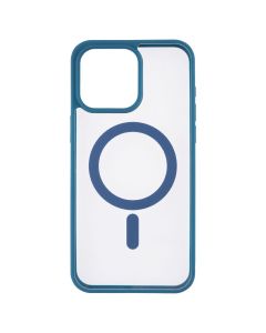 Чехол накладка для iPhone 15 Pro Max DM Frosted Acrylic MagSafe Синий (Navy Blue)