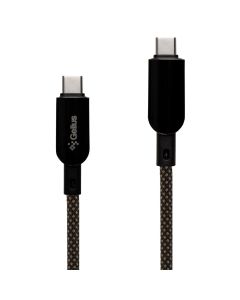 USB кабель Gelius Screen GP-UCN007 Type-C to Type-C 60W 1.2м Чорний (Black)