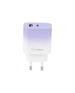 Зарядний пристрій Gelius Merge GP-HC060 GAN 30W (1USB+1USB-C) Фіолетовий (Violet)