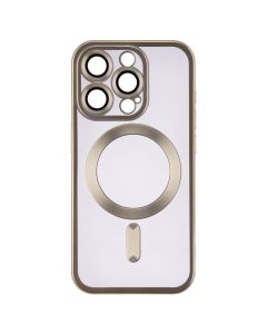 Чехол-накладка для iPhone 15 Pro MagSafe Shining Matte Золотого цвета (Gold)