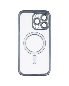 Чехол накладка для iPhone 15 Pro Max WAVE Metal Matte Case с магнитным кольцом MagSafe Синий