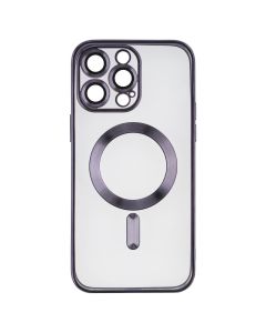 Чехол накладка для iPhone 14 Pro Max Metal Matte Case with Magnetic Ring MagSafe Фиолетовый (Purple)