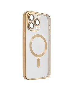 Чохол накладка для iPhone 14 Pro Max WAVE Metal Matte Case with Magnetic Ring MagSafe Золота (Gold)