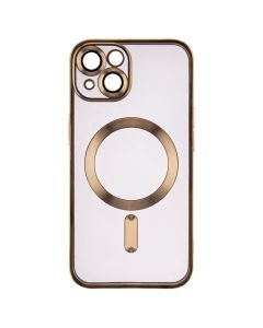 Чехол-накладка для iPhone 14 WAVE Metal Matte Case с магнитным кольцом MagSafe Золотого цвета.