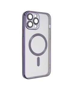 Чехол накладка для iPhone 13 Pro Max Metal Matte Case с магнитным кольцом MagSafe Фиолетовый