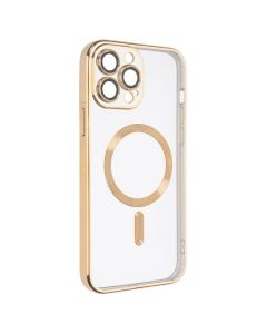 Чохол-накладка для iPhone 13 Pro Max WAVE Metal Matte Case с магнітним кільцем MagSafe Золота (Gold)