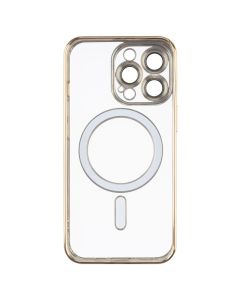 Чохол-накладка для iPhone 13 Pro WAVE Metal Matte Case с магнітним кільцем MagSafe Золота (Gold)
