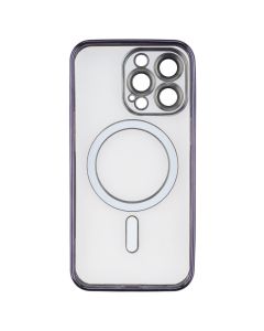 Чехол накладка для iPhone 13 Pro Metal Matte Case with Magnetic Ring MagSafe Фиолетовый (Purple)