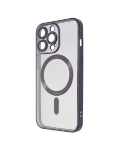 Чехол накладка для iPhone 13 Pro Metal Matte Case with Magnetic Ring MagSafe Фиолетовый (Purple)