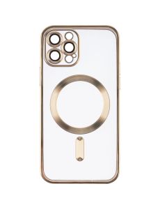 Чехол-накладка для iPhone 12 Pro WAVE Metal Matte Case с магнитным кольцом MagSafe Золотого цвета.