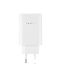 Зарядний пристрій Borofone BN10 65W (1USB+1USB-C) Білий (White)