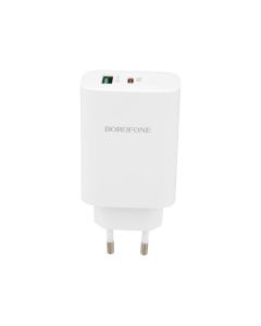 Зарядний пристрій Borofone BN10 65W (1USB+1USB-C) Білий (White)