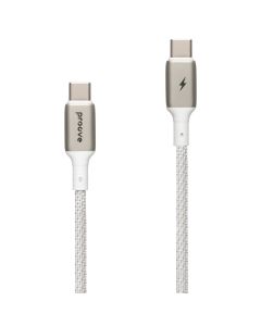 USB кабель Proove Dense Metal Type-C to Type-C 60W 1м Білий (White)