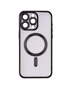 Чохол-накладка для iPhone 15 Pro Max WAVE Metal Matte Case с магнітним кільцем MagSafe Чорний (Black)