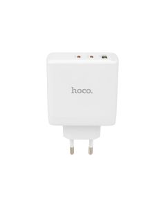Зарядний пристрій Hoco N30 Glory (1USB+2USB-C) 65W Білий (White)