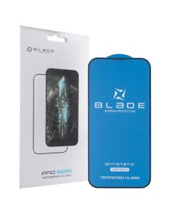 Защитное стекло для iPhone 13/13 Pro/14 Blade Antistatic 3D Черное (Black)