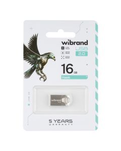 USB Флеш Wibrand Scorpio (USB 2.0) 16Gb Чорна (Black)