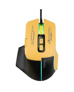 Миша бездротова Hoco GM31 Overlord luminous Чорна (Black Yellow)