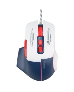 Миша бездротова Hoco GM31 Overlord luminous Біла (White Blue)