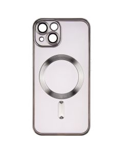 Чехол-накладка для iPhone 14 WAVE Metal Matte Case с магнитным кольцом MagSafe серого цвета (Silver)