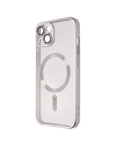 Чехол-накладка для iPhone 14 WAVE Metal Matte Case с магнитным кольцом MagSafe серого цвета (Silver)