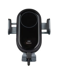 Автотримач Baseus LightChaset 15W з бездротовою зарядкою Чорний (Black)