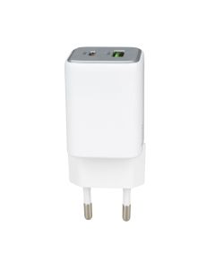 Зарядний пристрій Hoco N41 (1 USB + 1 USB-C) 20W/3A, PD/QC + кабель Type-C to Type-C Чорний (Black)