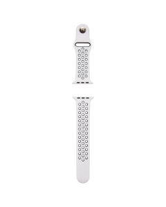 Ремінець для годинника Apple Watch Sport Nike+ 42/44/45/49 мм Білий Чорний (White Black)