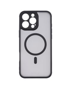 Чехол-накладка для iPhone 16 Pro Max Frame Magnet MakeFuture Черный (Black)