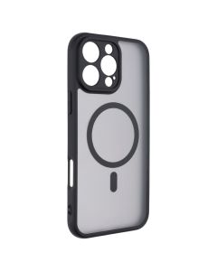 Чехол-накладка для iPhone 16 Pro Max Frame Magnet MakeFuture Черный (Black)