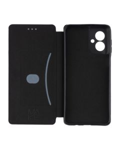 Чехол-кейс для Motorola G55 MakeFuture Flip Черный (Black)