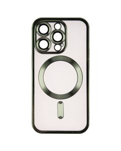 Чохол накладка для iPhone 14 Pro Metal Matte Case with Magnetic Ring MagSafe Зелена (Dark Green)