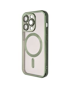 Чохол накладка для iPhone 14 Pro Metal Matte Case with Magnetic Ring MagSafe Зелена (Dark Green)