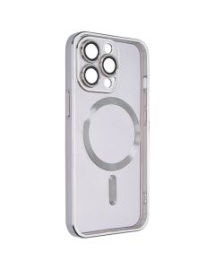 Чехол-накладка для iPhone 13 Pro Metal Matte Case с магнитным кольцом MagSafe Серый (Silver)